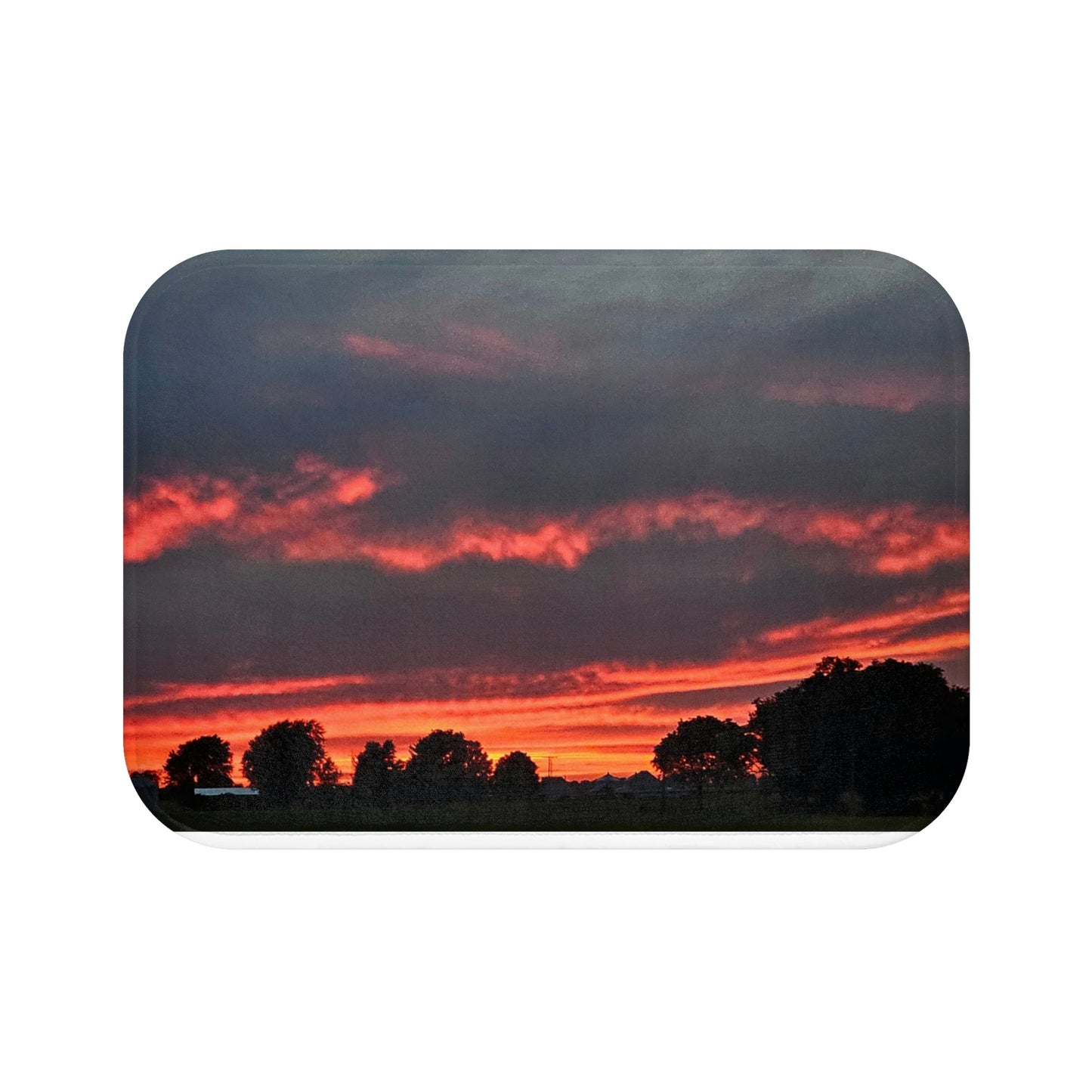 Sunset Silhouette Bath Mat - Cozy Home Décor for Relaxation