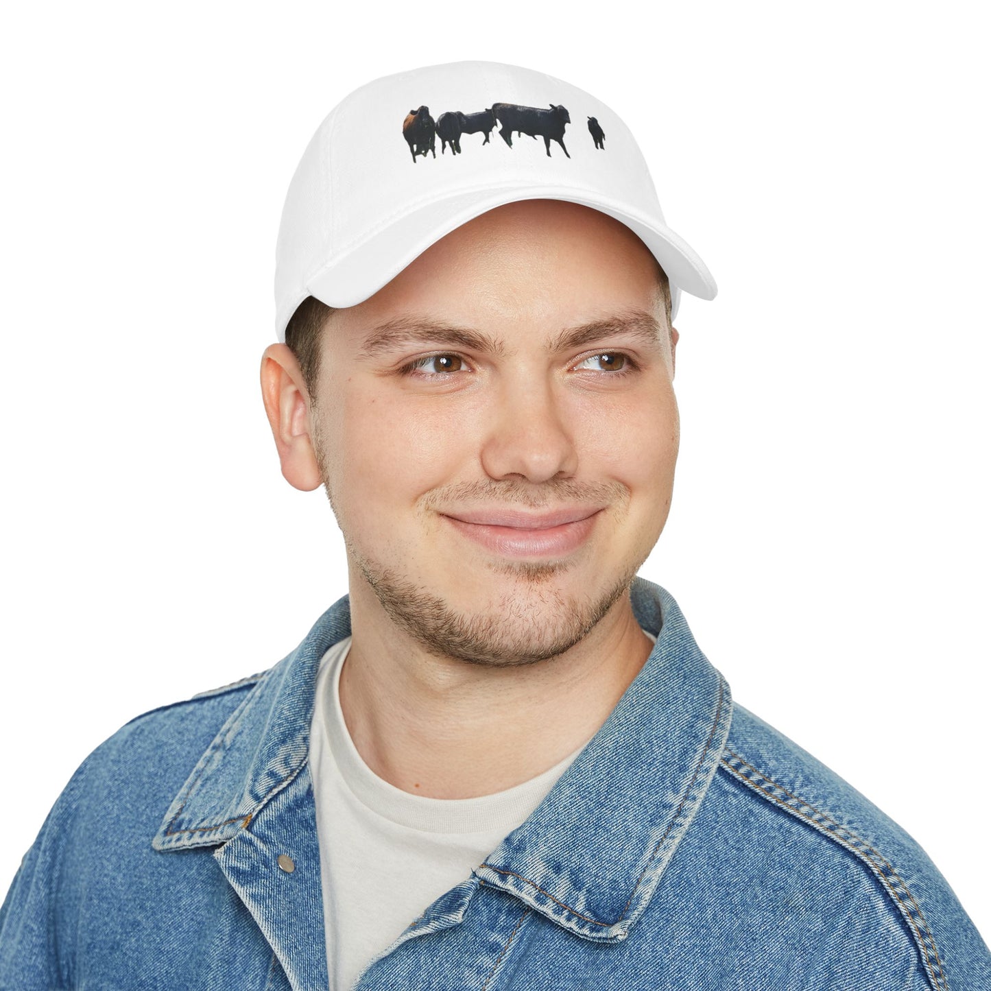 Stylish Cow Silhouette Low Profile Baseball Cap for Animal Lovers