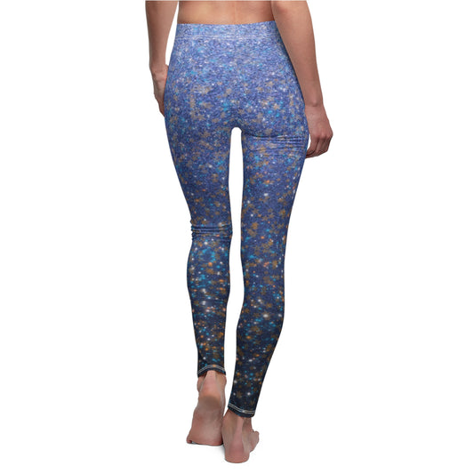 Starry Night Casual Leggings, Women's Yoga Pants, Activewear, Fitness Tights, Cozy Loungewear, Holiday Gift Idea