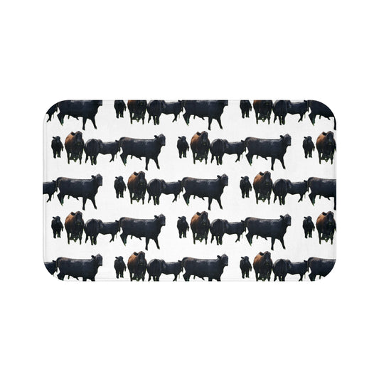 Farmhouse Cattle Bath Mat - Cozy Rustic Home Decor