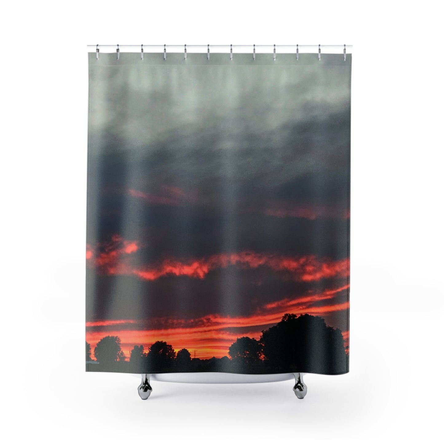 Serene Sunset Shower Curtain - Transform Your Bathroom with a Modern Aesthetic