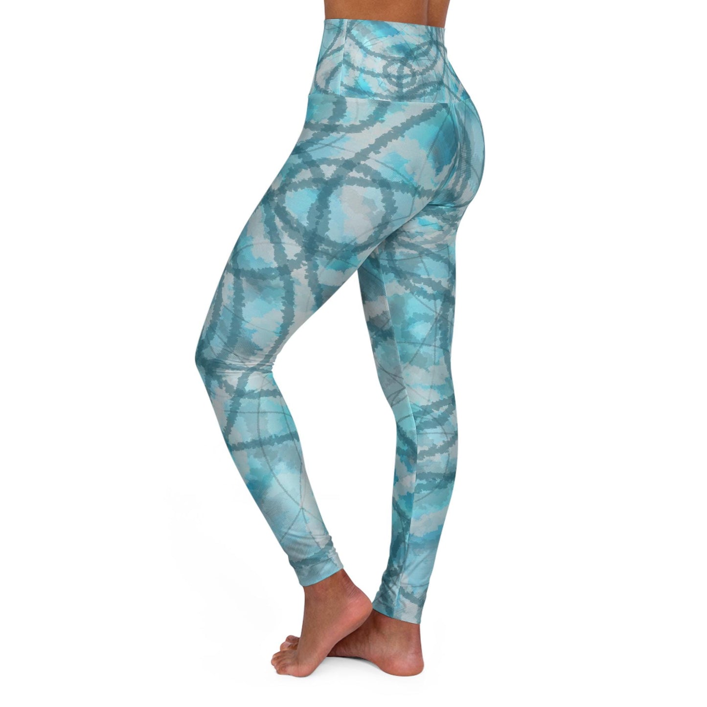 Trendy High Waisted Yoga Leggings - Perfect for Yoga, Fitness, Athleisure, Meditation, and Beach Outings