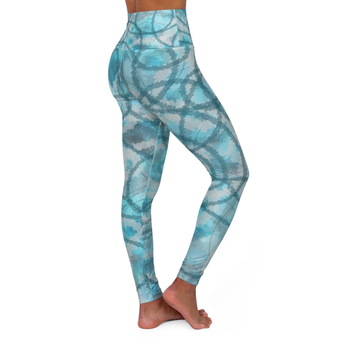 Trendy High Waisted Yoga Leggings - Perfect for Yoga, Fitness, Athleisure, Meditation, and Beach Outings