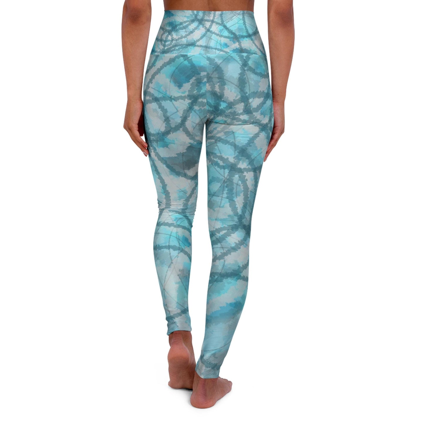 Trendy High Waisted Yoga Leggings - Perfect for Yoga, Fitness, Athleisure, Meditation, and Beach Outings