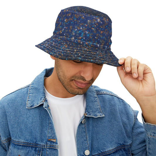 Cosmic Starry Night Bucket Hat, Summer Accessory, Outdoor Hat, Festival Gear, Stylish Sun Protection